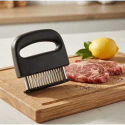 BBQ Stainless Steel Meat Tenderrizer with 48 Blade 12.5x11cm BBQ Stainless Steel Meat Tenderrizer with 48 Blade 12.5x11cm