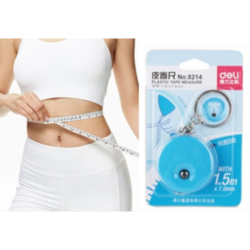 Deli Retractable Tape Ruler Measure 1.5 Meter for Cloth Measure (6 ea/Pack) Deli Retractable Tape Ruler Measure 1.5 Meter for Cloth Measure (6 ea/Pack)