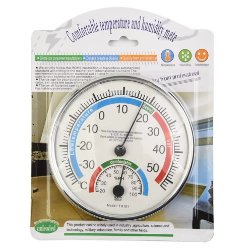Round Thermometer with Humidity Hygromter Diameter 13cm Round Thermometer with Humidity Hygromter Diameter 13cm