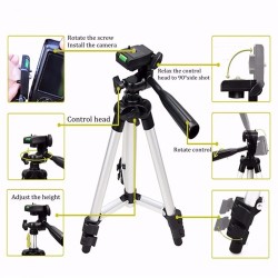 Foldable Camera Tripod Stand (Max 110cm Height) with 360 degree Rotating Function / Bluetooth Shutter / Horizontal Scale DK3888 Foldable Camera Tripod Stand (Max 110cm Height) with 360 degree Rotating Function / Bluetooth Shutter / Horizontal Scale DK3888