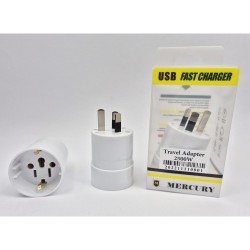International Travel Adaptor NZ Plug (EU/USA) (SAA Certified) - No DC International Travel Adaptor NZ Plug (EU/USA) (SAA Certified) - No DC