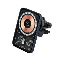 Wireless Charging 15W Magsafe Mobile Phone Holder with Car Air Inlet Holder - No DC Wireless Charging 15W Magsafe Mobile Phone Holder with Car Air Inlet Holder - No DC