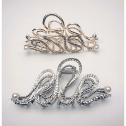Premium Metal Hair Clip 11.5cm Gold 3/silver 3 (Min. 6ea)