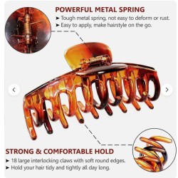 Acetate Spring Hair Claw 9cm Brown (6card/Pack) Acetate Spring Hair Claw 9cm Brown (6card/Pack)