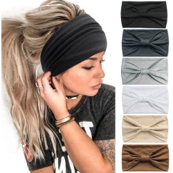 Cotton Non-Slip Wide Hairband Drak Grey (Min. 3 ea) Cotton Non-Slip Wide Hairband Drak Grey (Min. 3 ea)