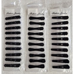 Metal Hair Clip 60mm 10pcs/Card (10 Card / 3 Design Mixed / Pack)