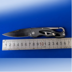 Foldable Pocket Knife with Blister Packing Black 16cm Foldable Pocket Knife with Blister Packing Black 16cm