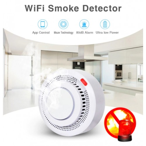 Wifi Smart Natural Gas Alarm with temperature function LCD Display - No DC Wifi Smart Natural Gas Alarm with temperature function LCD Display - No DC