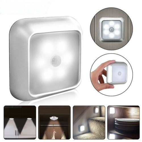 6 LED Night Light PIR Auto Motion Sensor Operated with 3 AAA Battery